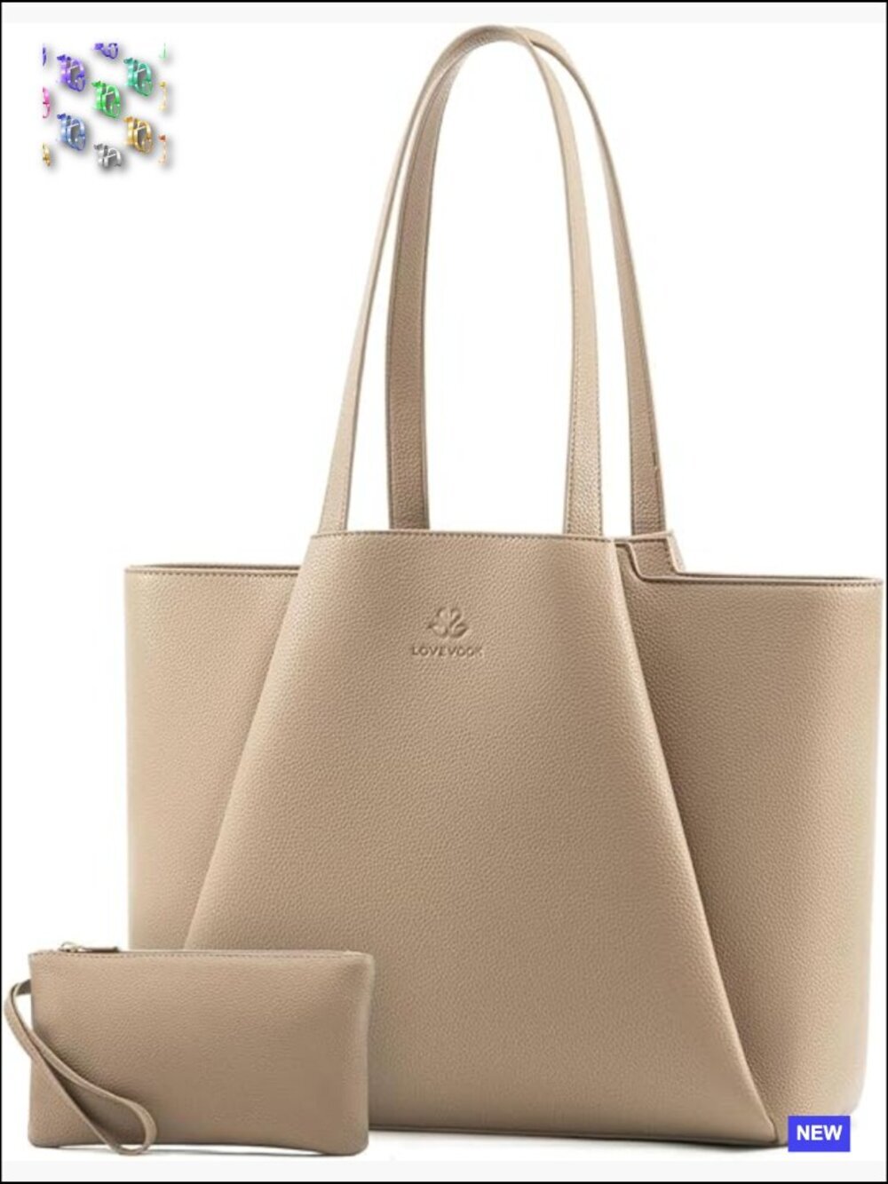Faux Leather Laptop Tote Shoulder Bag Large Capacity Office Purse Computer